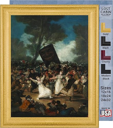 Vista 116 de Goya de la cabaña perdida de Francisco Goya Impresión en marco plano negro Reproducción de pintura de obras de arte fino Regalo de póster