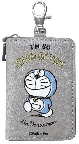 Snoopy Key Case, Smart Key Compatible, Round Zipper, Carabiner, Hook,