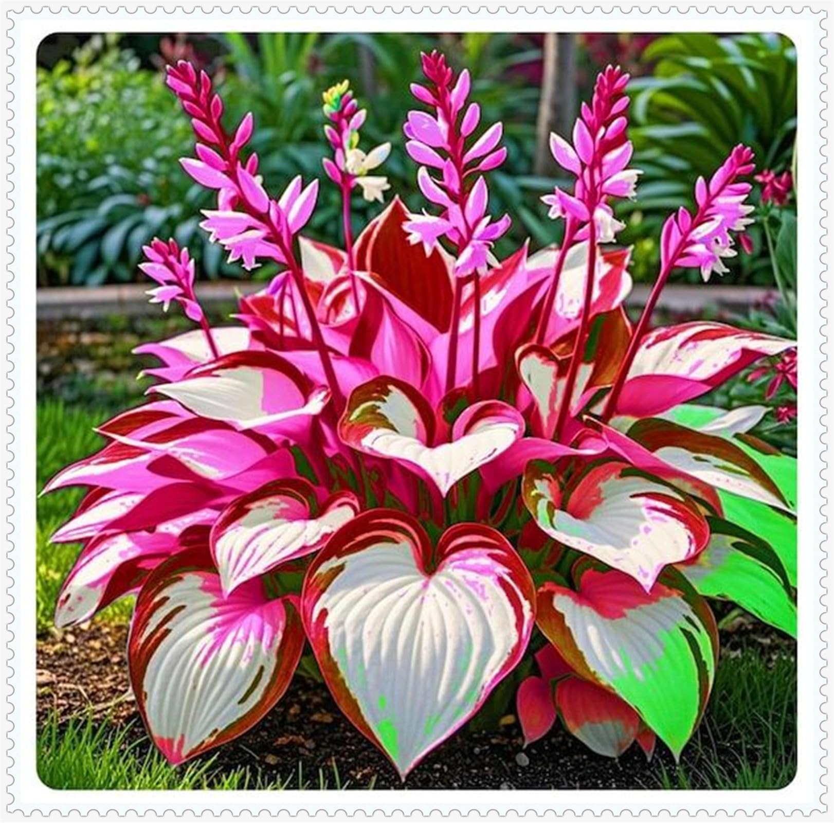 Hosta,Rare-Garden Flowers, Gift,Wedding Flowers,Hosta Bulbs for Planting UK,Natural Organic Bulbs,-8 Bulbs-F