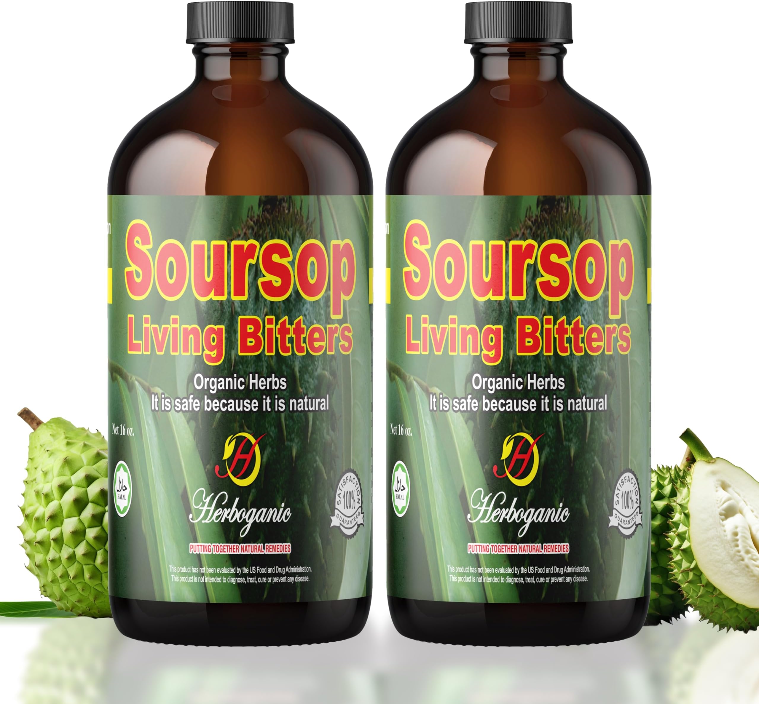 Soursop Living Bitters for overall Health and wellness | Pack of 2 | 16 Oz