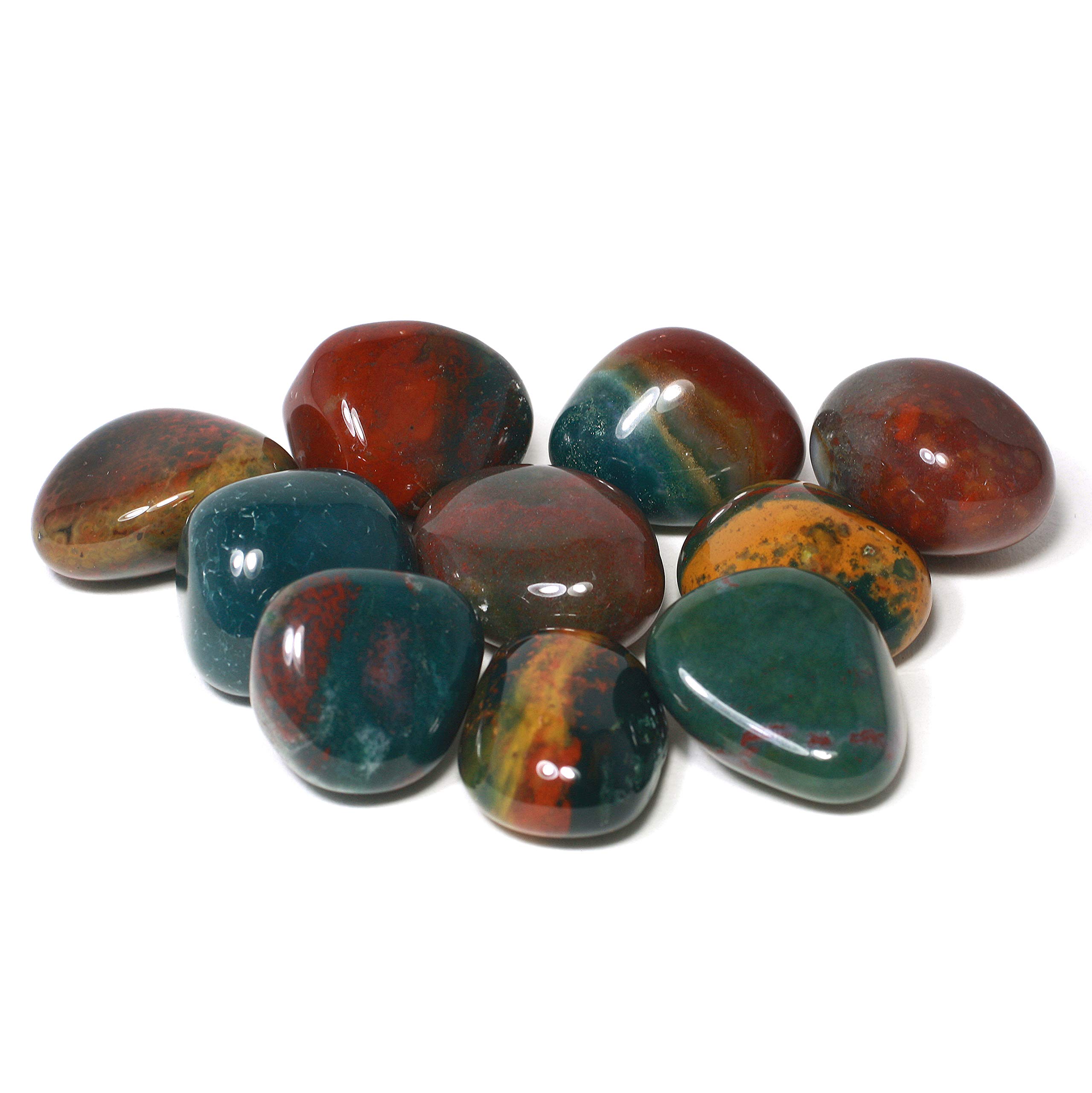 CrystalAge Bloodstone Extra Grade Tumble Stone (20-25mm) - Pack of 5