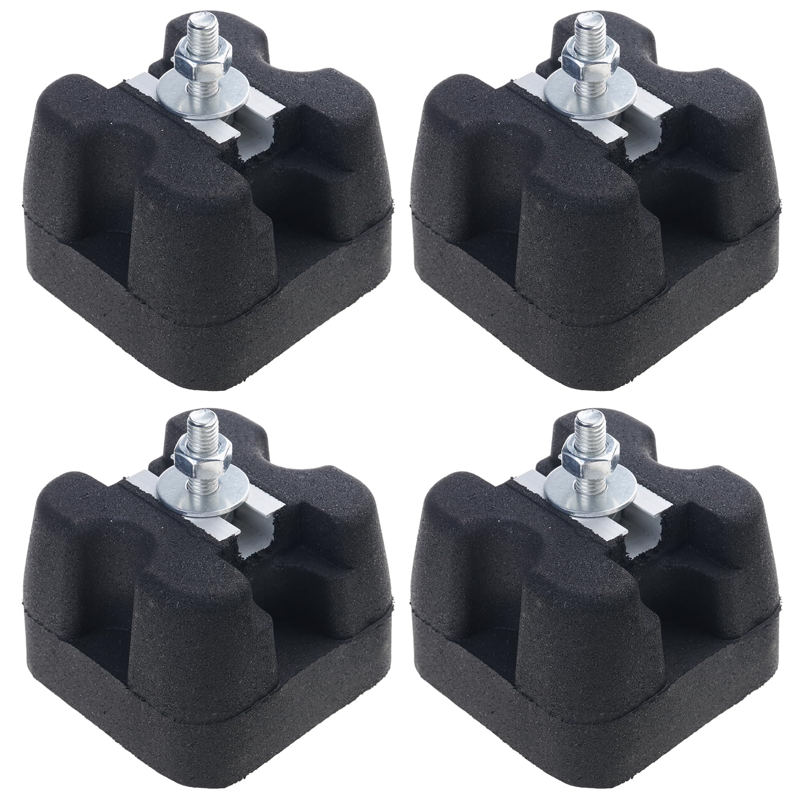 Geavonyg 4Pcs Rubber Floor Mounting Base Pad Ductless Split Air Conditioning Floor Mount Base for Condenser Rubber
