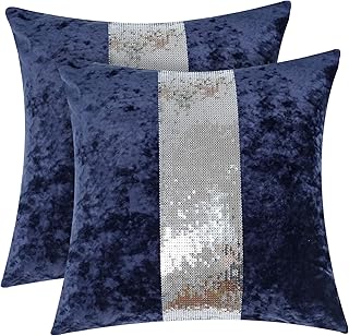 blue silver throw pillows