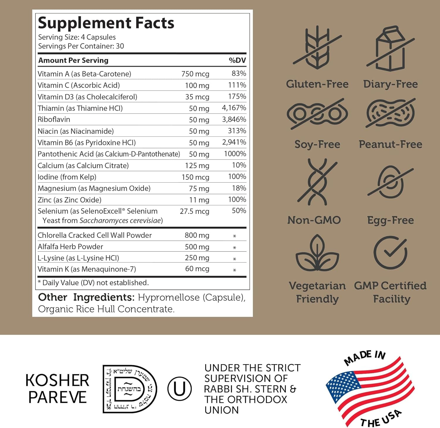 Zahler - Height Factor Healthy Growth Support Vitamin & Mineral Capsules (120 Count) - Kosher Height & Growth Supplement for Kids, Teens & Young Adults - Grow Taller Growth Hormone Support Nutrients - Image 2