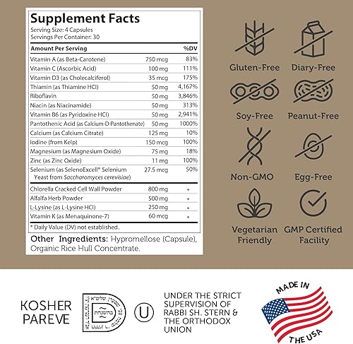 Miniatura 2 de Zahler - Cápsulas de vitaminas y minerales para el crecimiento saludable de factor de altura (120 unidades) - Suplemento Kosher de altura y