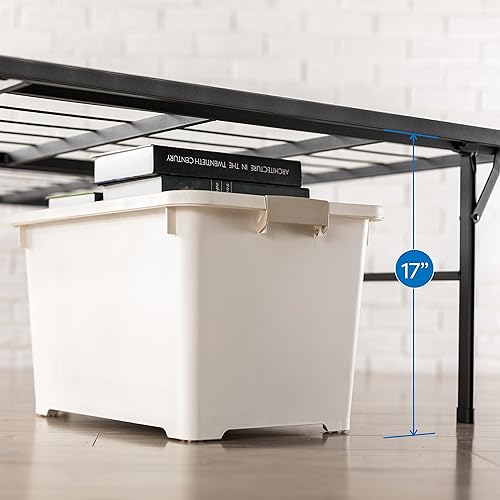 Miniatura 5 de Best Price Mattress Base de cama metálica de 18 pulgadas con base de colchón de listones de acero resistente (no necesita somier)
