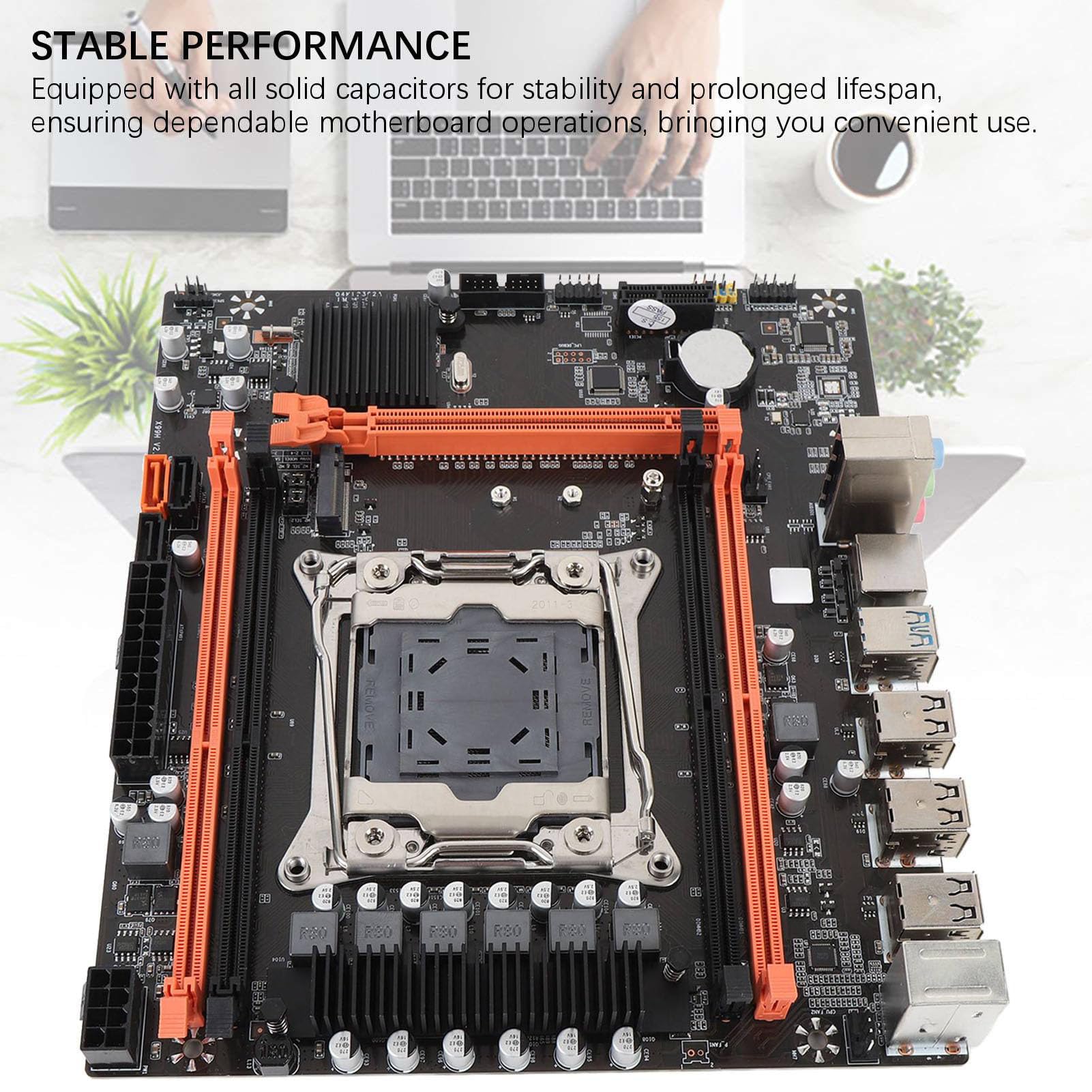 Cocoarm Scheda Madre X99H M ATX, Mainboard DDR4 LGA 2011-3 con 4 DIMM 128GB M.2 NVMe USB 3.0 VGA HD per E5 V3 V4 I7 58xx 68xx Aggiornamento Assemblaggio PC Desktop