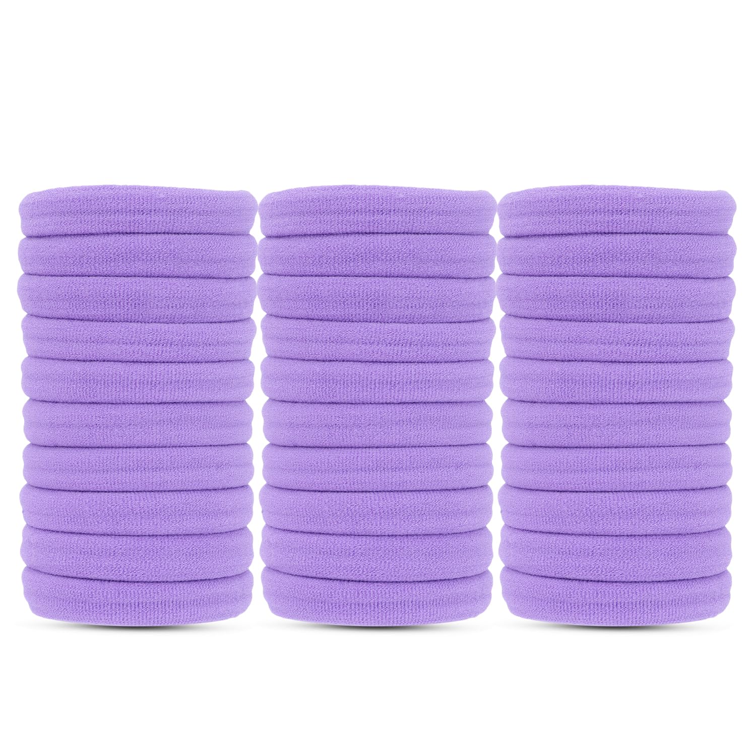 DIVERSA Korean Style Hair Rope Ties High Elastic Color Hairband, Candy Colored Hair Rubber Bands For Girls and Women (Pack of 50 Ps) - With Box