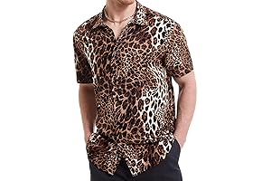 Sharp and Wild: Men's Leopard Printed Disco Shirt