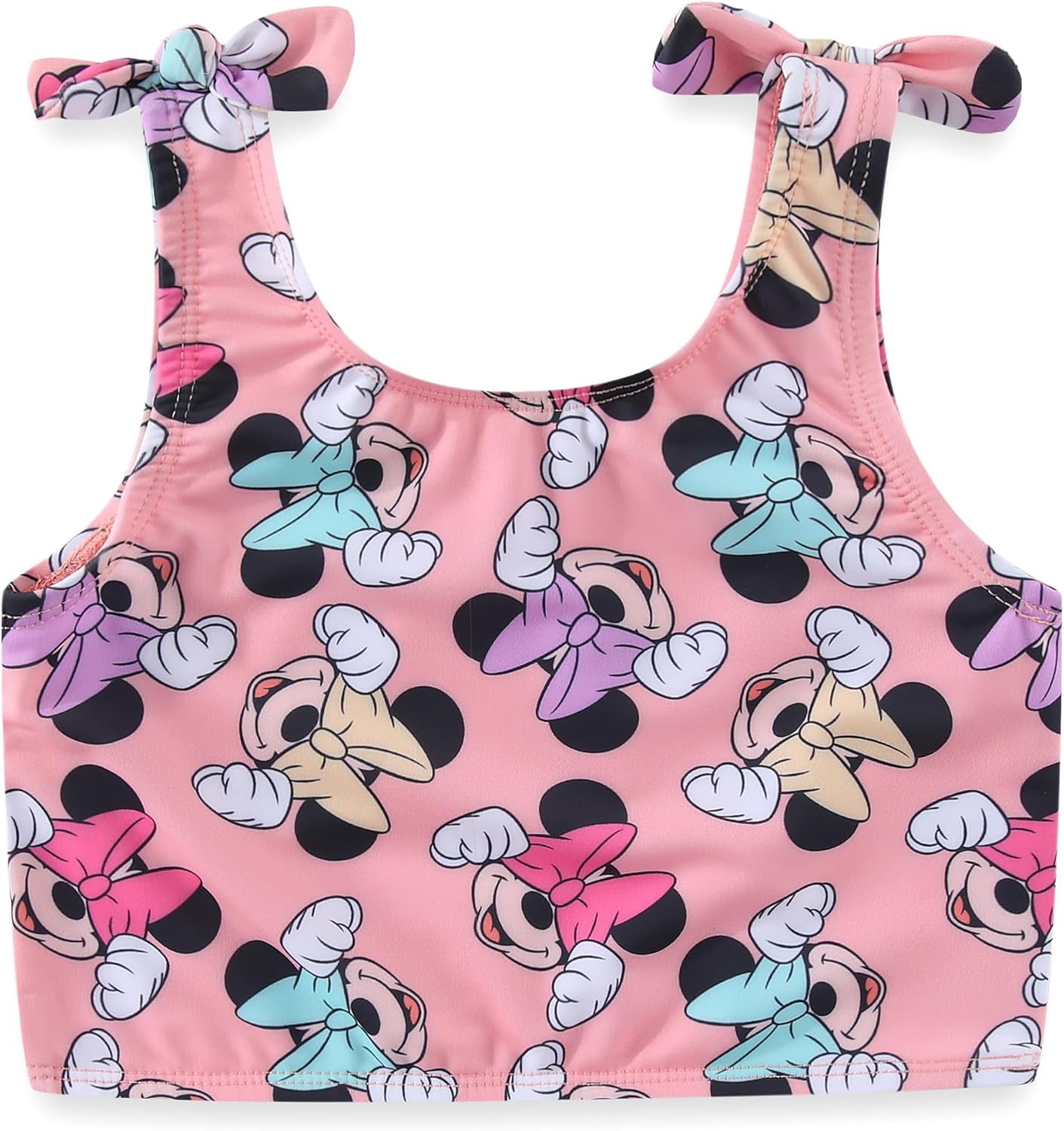 Disney Little Mermaid Minnie Mouse Girls UPF 50+ Bathing Suit Tankini and Bikini Bottom Swimsuit Set for Toddler and Big Kids - Image 2