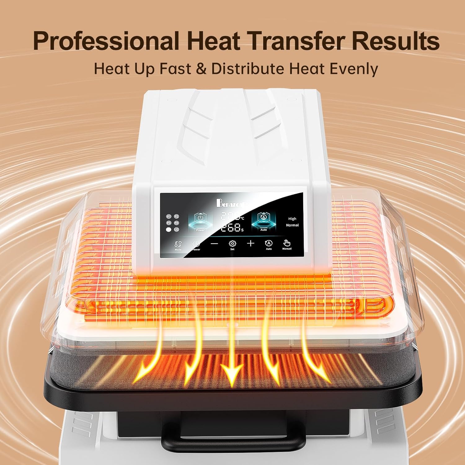 Benazcap Auto Heat Press Machine for T Shirts-Auto-Release 15x15 Heat Press - Rapid Heating, Even Heat Distribution, Ideal for HTV, Sublimation, Heat Transfer Projects