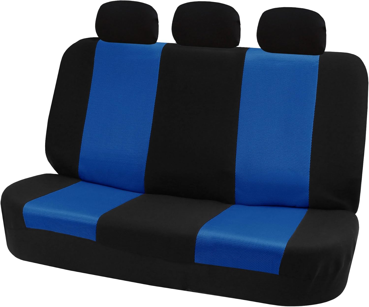 FH Group Classic Light Breathable Durable Washable Mesh Cloth Full Set Bucket Car Seat Covers - Universal Fit for Cars Trucks & SUVs (Blue)