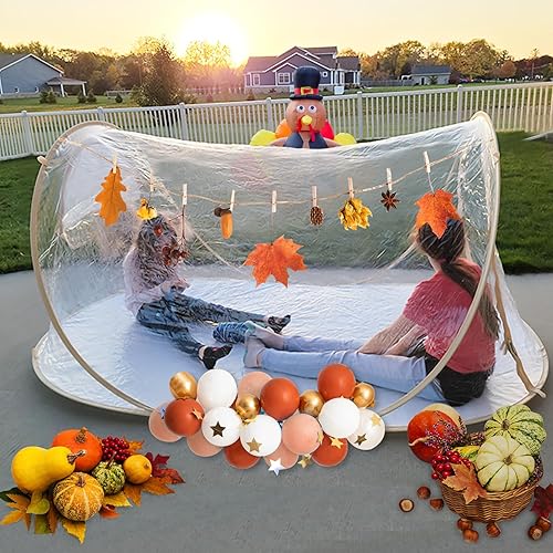 Miniatura 2 de EighteenTek Clear Pop Up Tent Camping Stargazing Transparent Outdoor Bubble 2 Person Capsule Portable Weather Proof Pod Instant Cold Protection