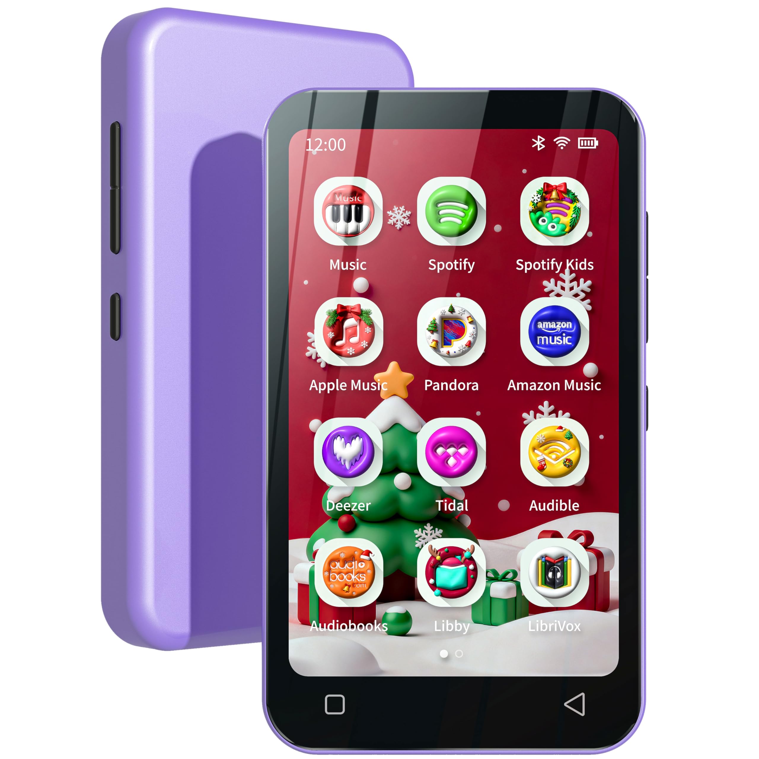 TIMMKOO 80GB Kids MP3 Player with Bluetooth Parental Controls Pre-Installed Spotify Spotify Kids Audible 4 WiFi MP4 Music
