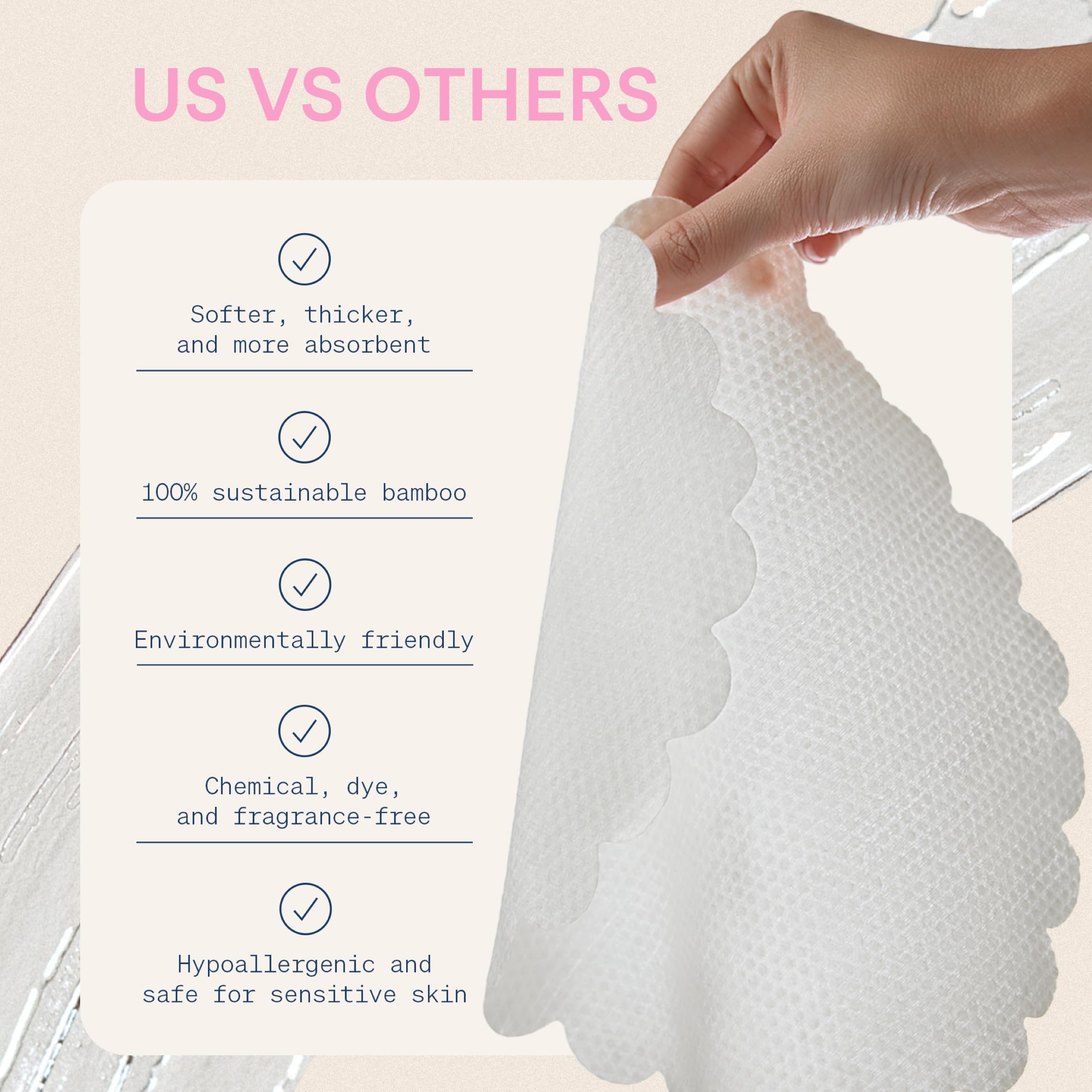 The Skinny Confidential Disposable Face Towels for Sensitive Skin, 50 Count