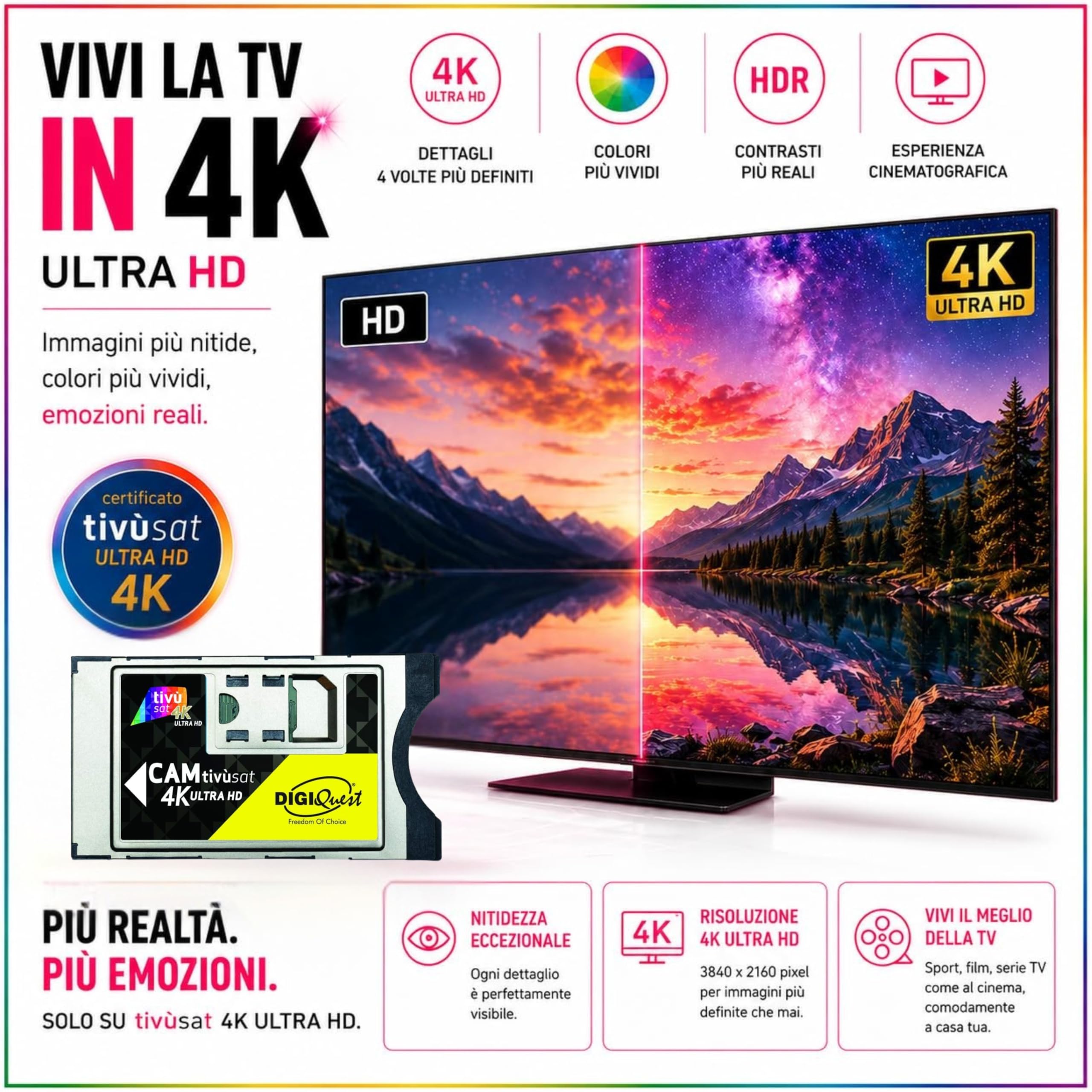 DIGIQUEST - CAM tivùsat 4K Ultra HD