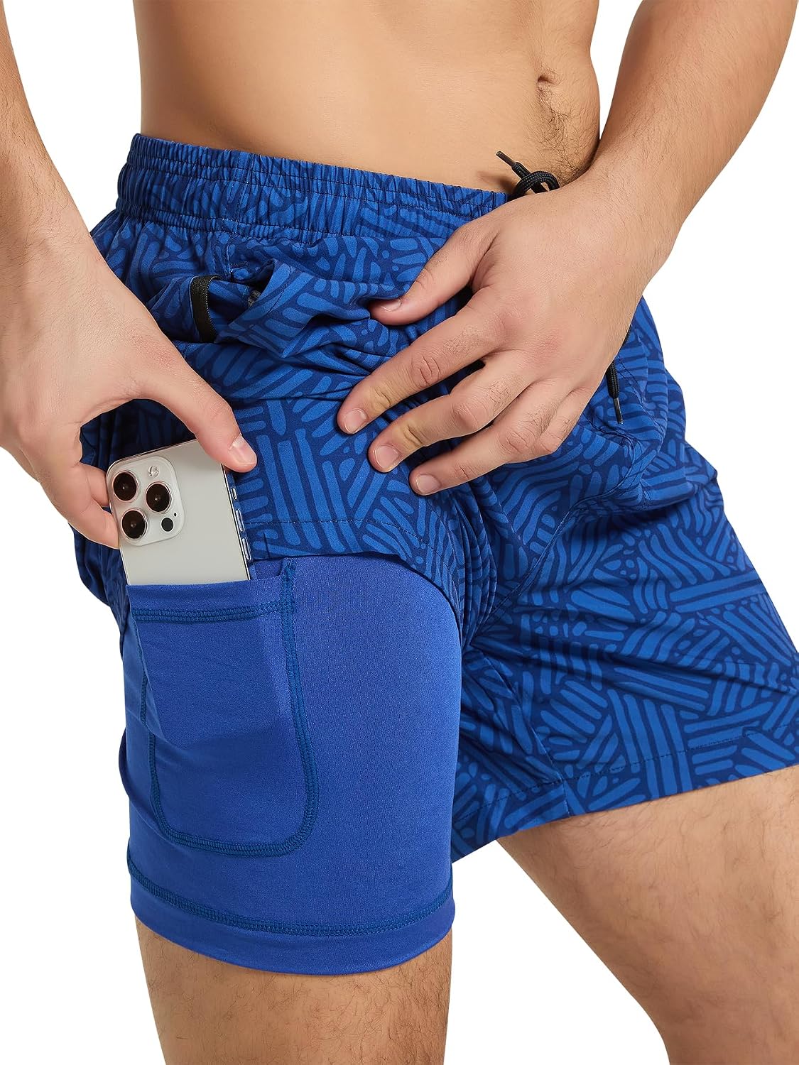 Men's Swim Trunks with Compression Liner,2-in-1 Quick Dry Beach Shorts | Breathable,Water activities,Daily Leisure,Hawaiian Style,Lightweight,Multiple Pockets,Fade-resistant,Anti-wrinkle,Vacation