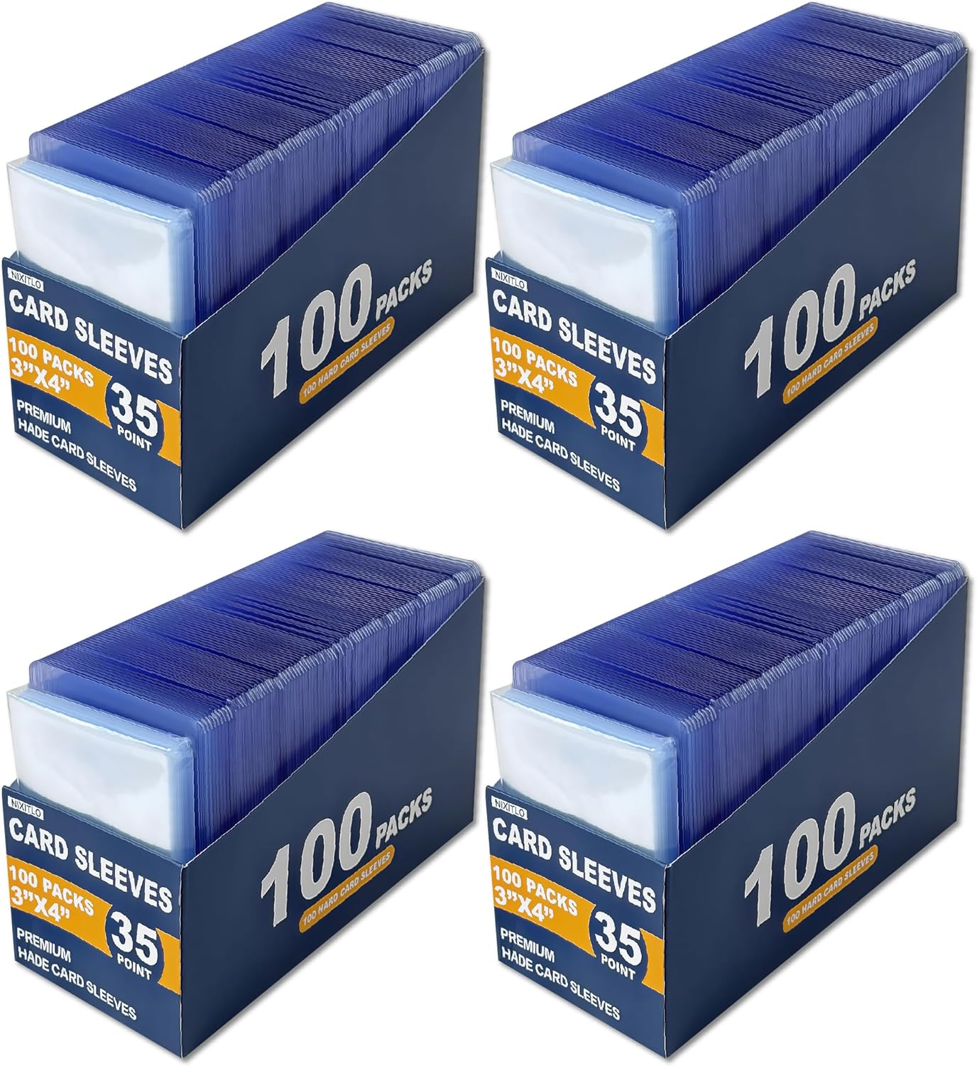 800 Top Loaders for Cards for Baseball, Football, MTG Cards, Ultra-Clear Protectors for Trading Collectibles (400 Hard Sleeves+400 Soft Sleeves)