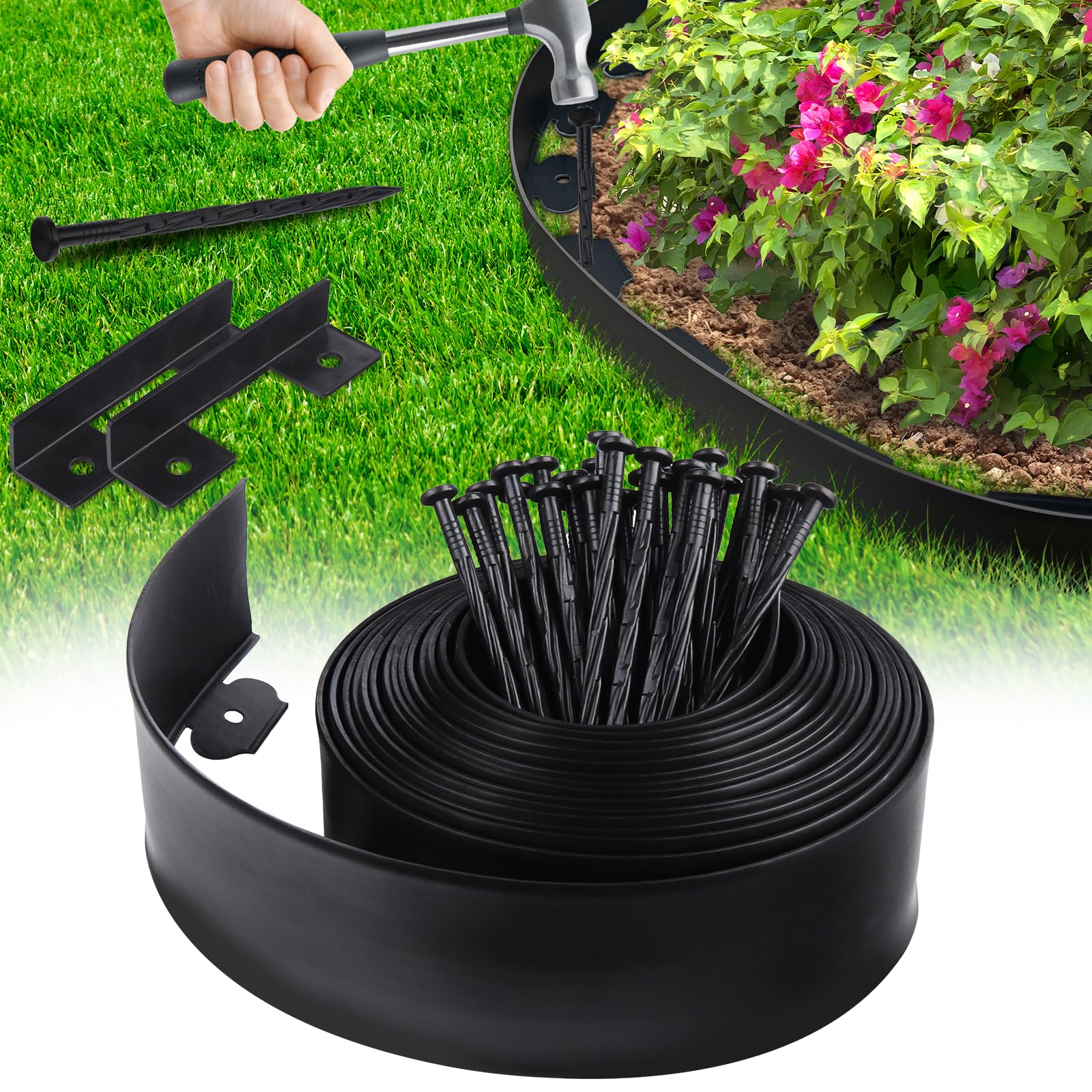 Amazon.com : Landscape Edging Border No Dig - 20FT 4IN Tall Garden