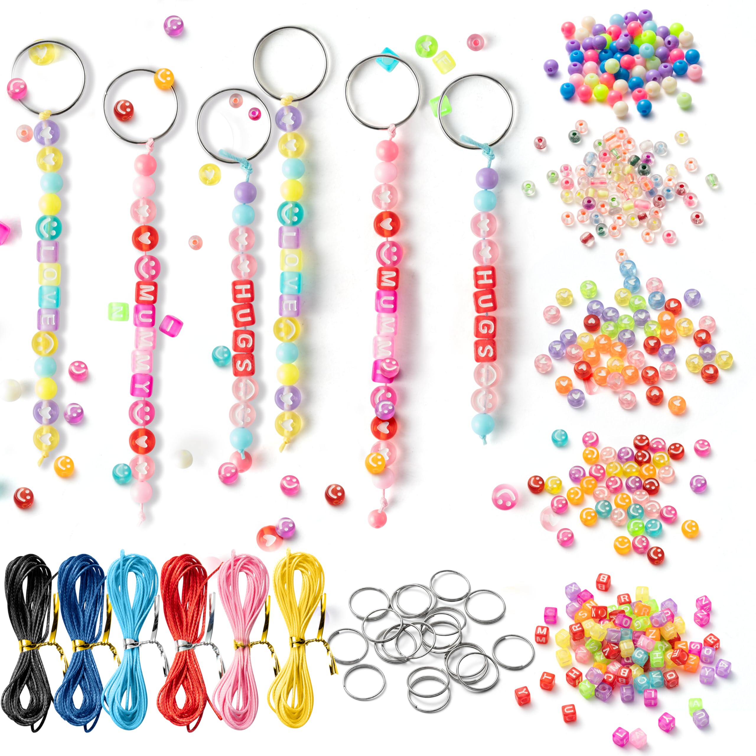 Amazon.com: ERguanfoiun 652Pcs DIY Keychain Making Crafts Kit