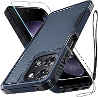 Vista 9 de RMOCR Funda compatible con Moto G 5G 2024, cuerpo completo, resistente, resistente, a prueba de golpes, con correa de cordón, protector de pantalla