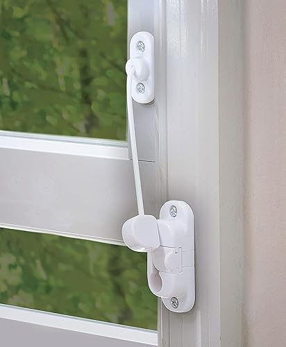 Miniatura 3 de Dreambaby Breezz-Safe Bloqueo de restrictor de ventana deslizante con llave para niños - Tope de protección de ventana de seguridad para bebés -
