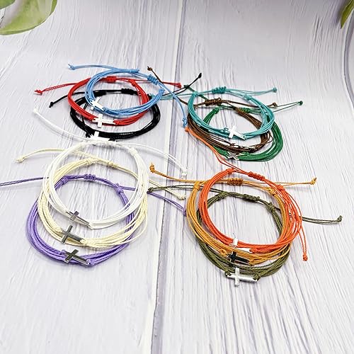 Miniatura 19 de Conjunto de pulseras de playa para hombres y mujeres, pulseras para hombres, pulseras bohemias hechas a mano, pulseras envolventes de joyería 12pcs