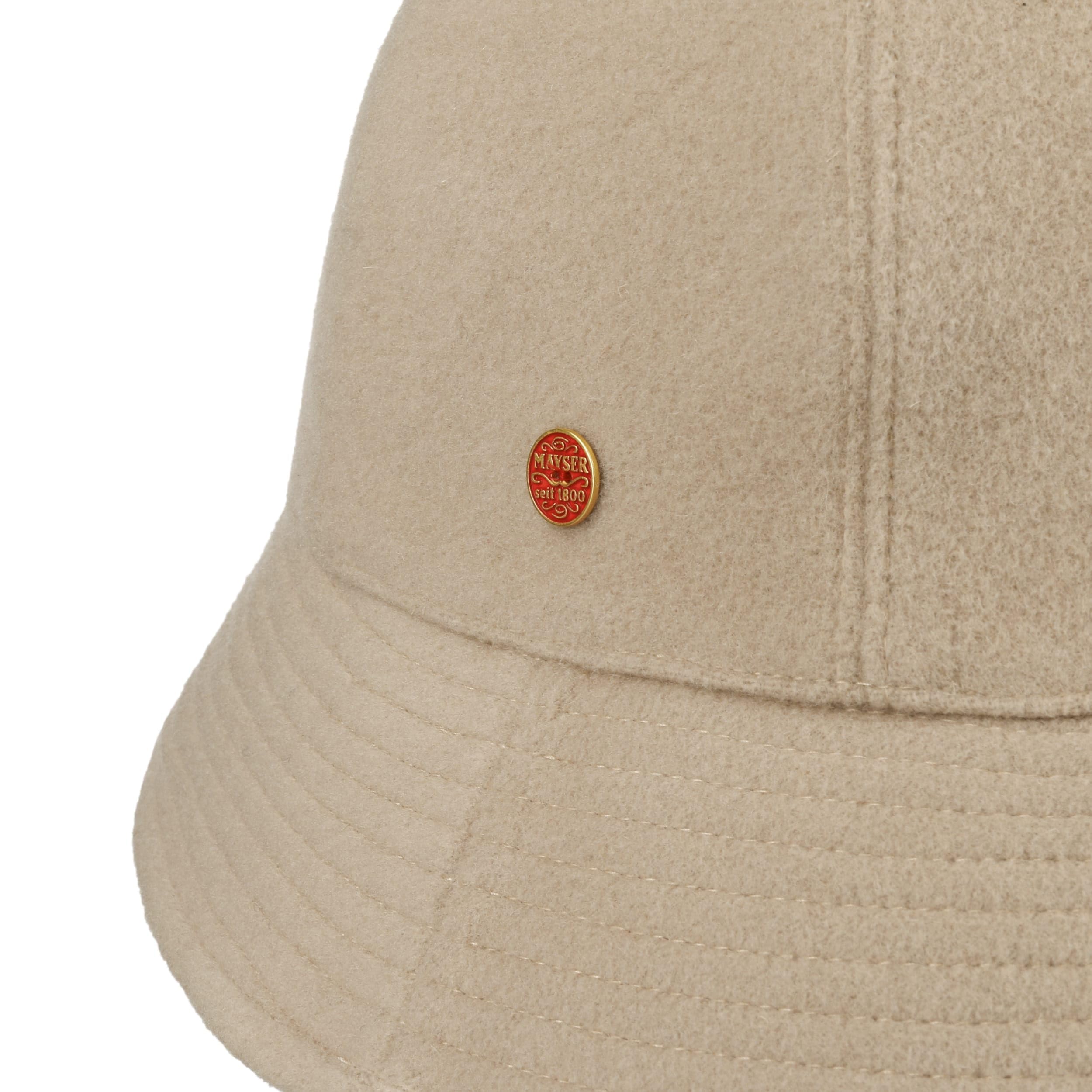 Mayser Chapeau en Laine Gerda Pascal Asym Brim Femme - Made in The EU pour l'hiver Cloche avec Doublure, Doublure Hiver Automne-Hiver