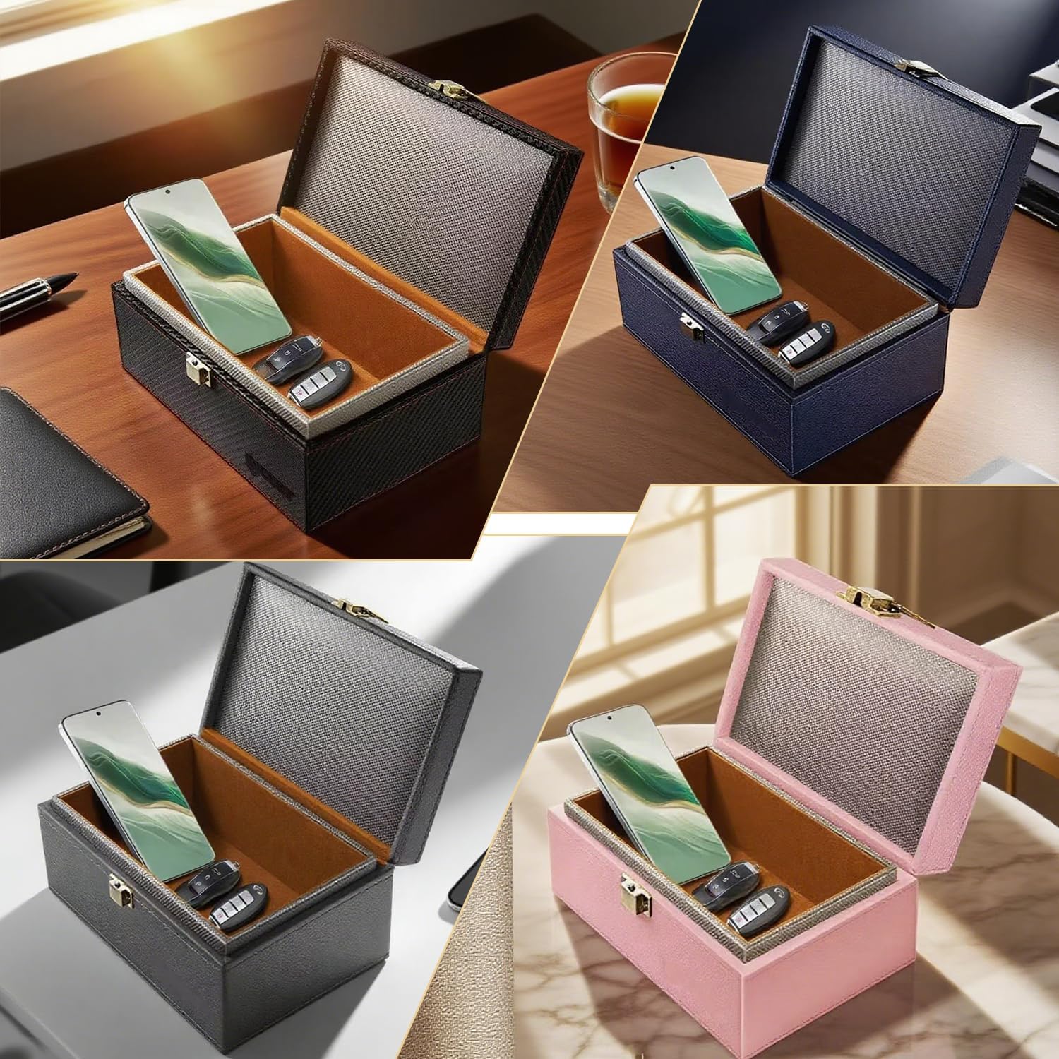 Faraday Box for Car Keys, Faraday Key Fob Protector Box, Anti Theft Car Keys Faraday Cage, Keyless Entry Protector Faraday Pouch for Key fob, RFID Signal Blocking Box(Black,S) - Image 5