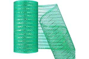 5.9 Inch Wide Green Mesh Ribbon