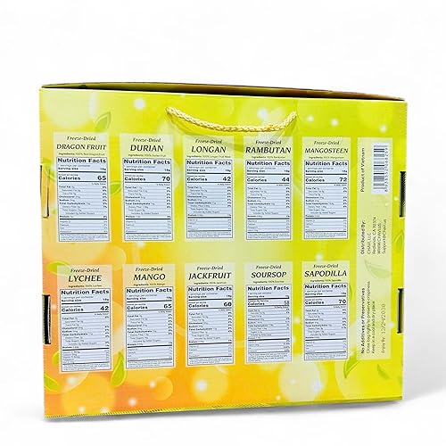 Miniatura 2 de CHAVI Frutas tropicales exóticas liofilizadas  Paquete de 10  Caja de regalo  Sin azúcares añadidos ni conservantes  Sin OMG, vegano, sin gluten