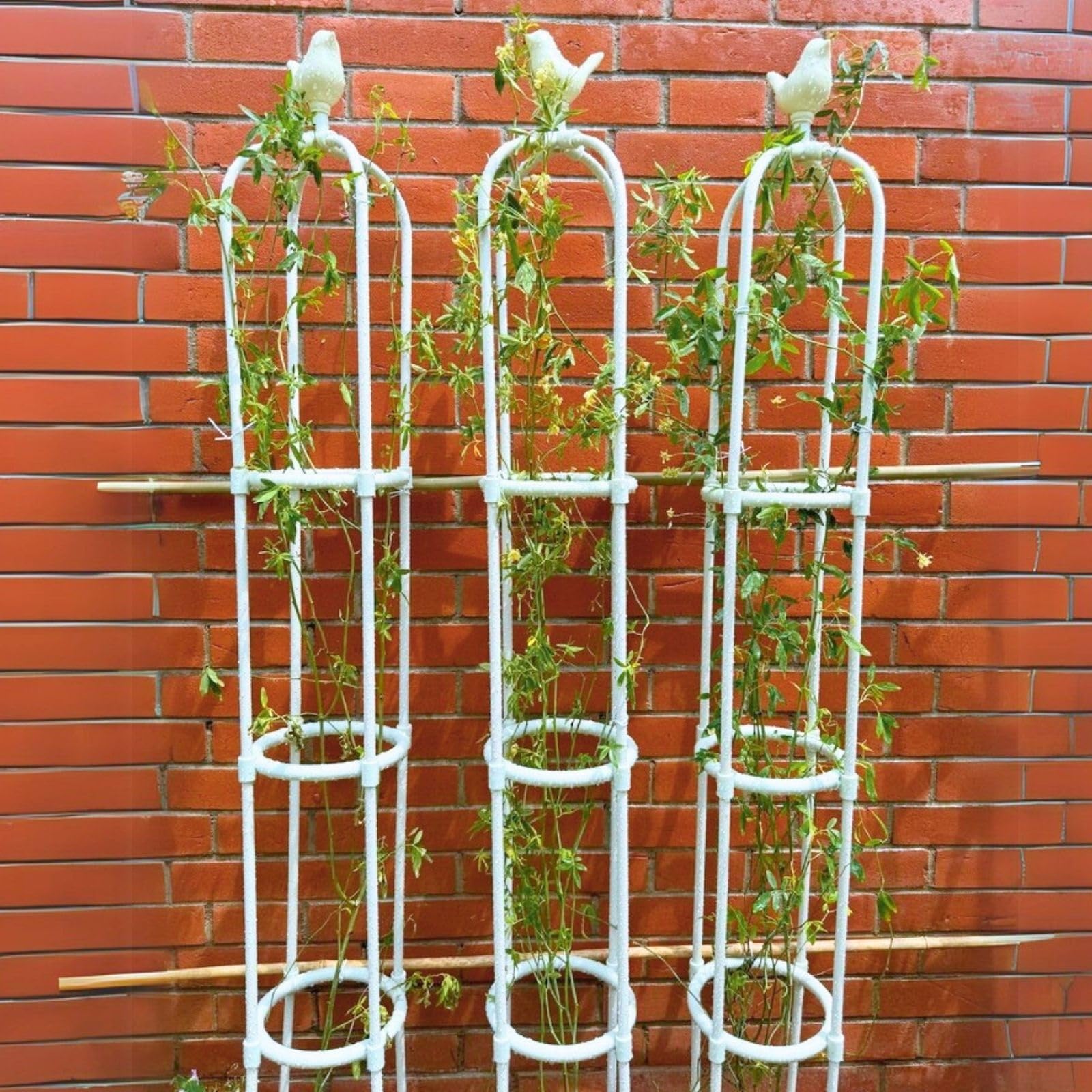 Obelisco de Jardín para Plantas Trepadoras, Enrejado Metálico 85 115 125 145 175 205cm Soporte Resistente a la Intemperie Para Plantas, Obelisco para Clemátide Glicina(Black,32 x 175cm/12.6 x 68.9in)