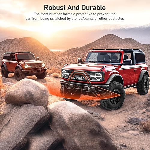 Miniatura 3 de LEPZ Bull Bar compatible con accesorios Ford Bronco 2021 2022 2023, parrilla de parachoques delantero de acero para Bronco Bull Bar 24 puertas, no