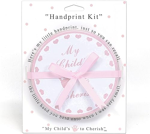 Child to Cherish Kit de huellas de manos para bebé, color rosa