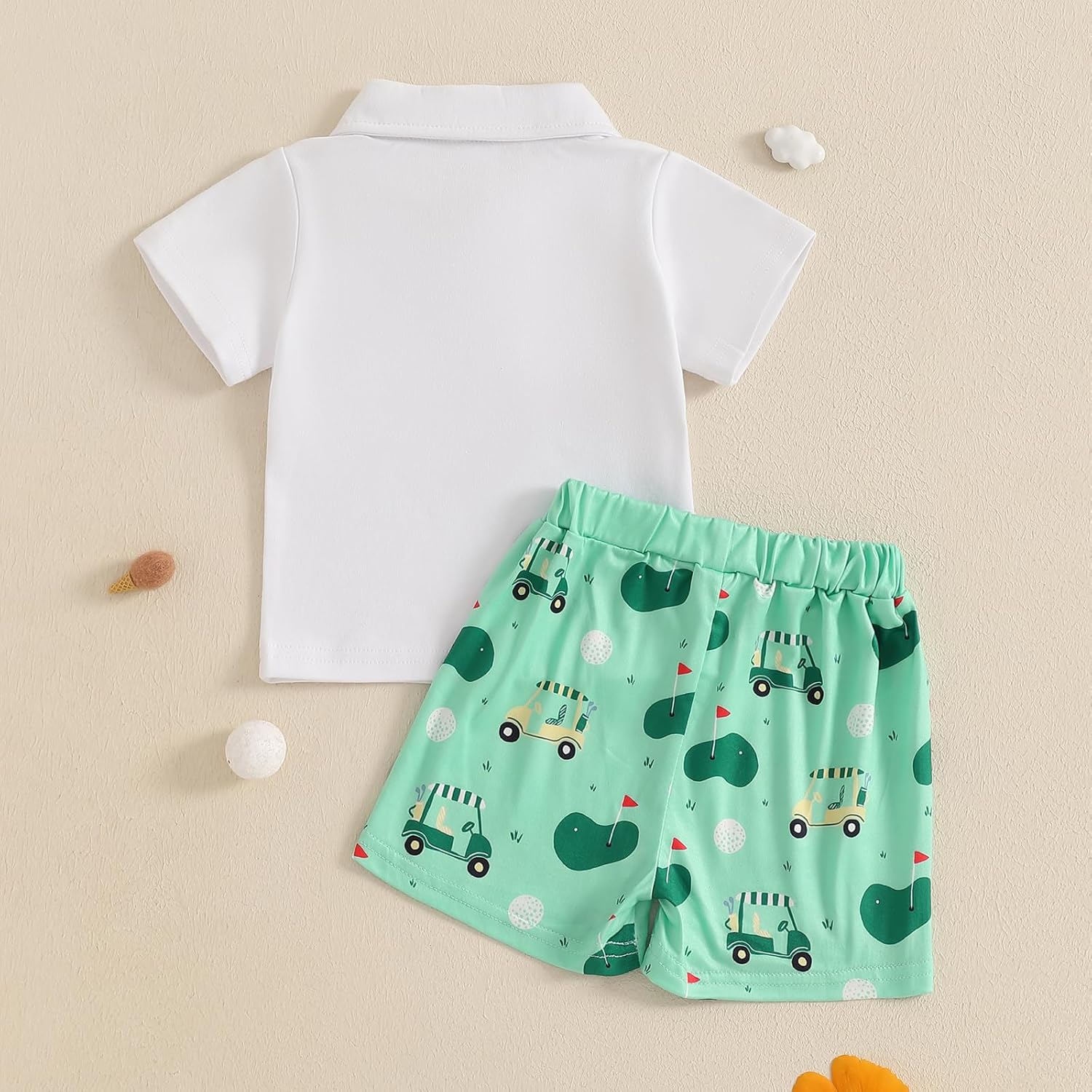 Toddler Baby Boy Summer Clothes Golf Embroidery Short Sleeve Collared Polo T Shirt Plaid Shorts Set Cute Outfits - Image 6