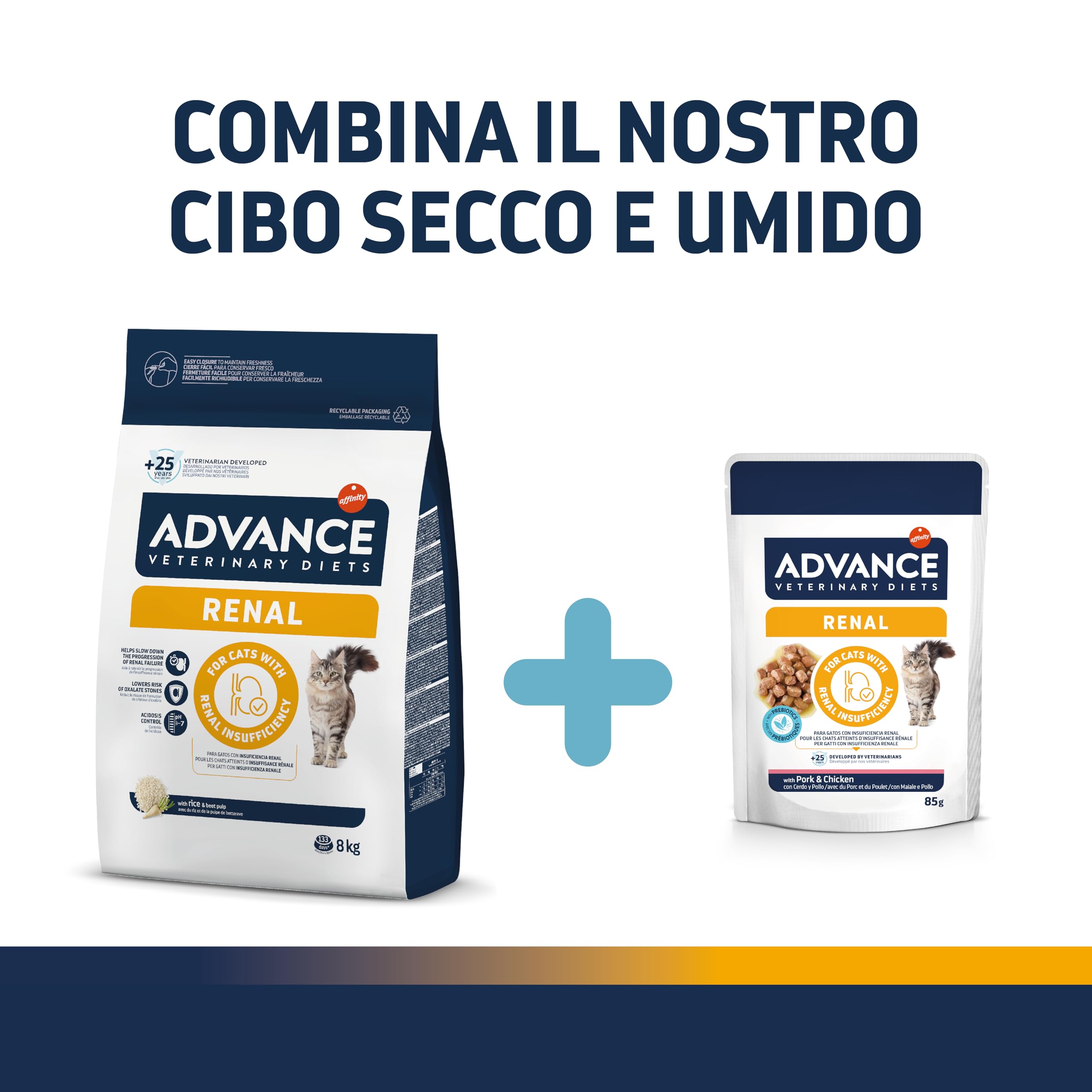 Advance Veterinary Diets - Renal - Cibo per Gatti con Insufficienza Renale - 8kg