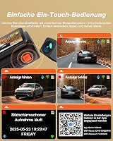 Cameră auto iZEEKER 4K față și 1080P spate, cu WiFi, sistem dual de înregistrare, ecran IPS de 2.99 inchi, vedere nocturnă, senzor G și card SD de 32GB, monitorizare parcare 7