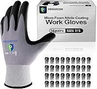 Vista 12 de PROMEDIX P Nitrile Coated Work Gloves,MicroFoam Safety Work Gloves Men,Seamless Knit Nylon&spandex Gloves with Grip