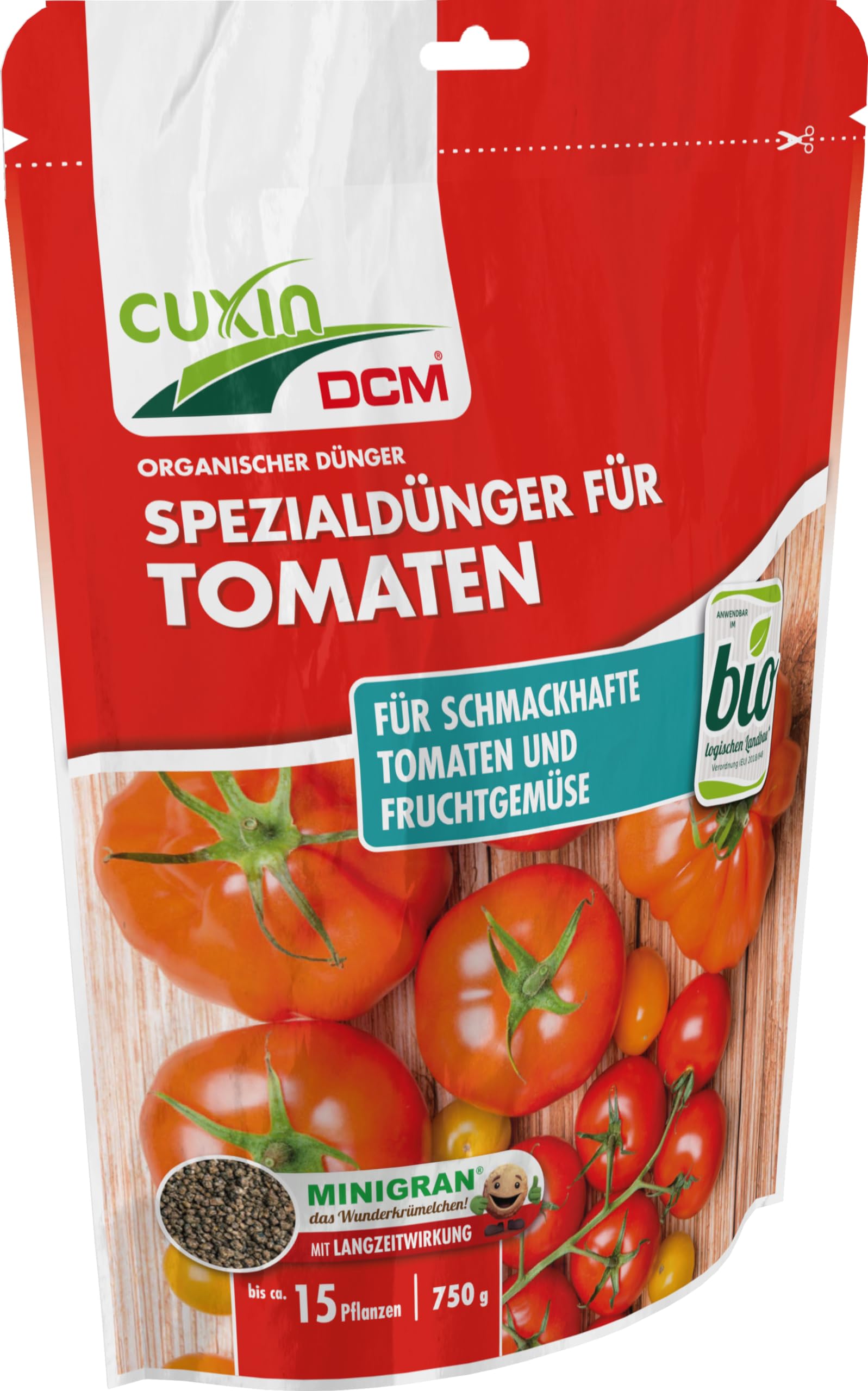 CUXIN DCM Spezialdnger fr Tomaten - Tomatendnger - Mit MINIGRAN  TECHNOLOGY - Dnger fr Tomaten - Bio - organischer Dnger - 750g :  Amazon.de: Garten