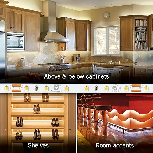 Miniatura 4 de Armacost Lighting RibbonFlex Pro - Tira de luces LED blancas de 24 V, 60 LEDm, 4000K, 16.4 pies 155230