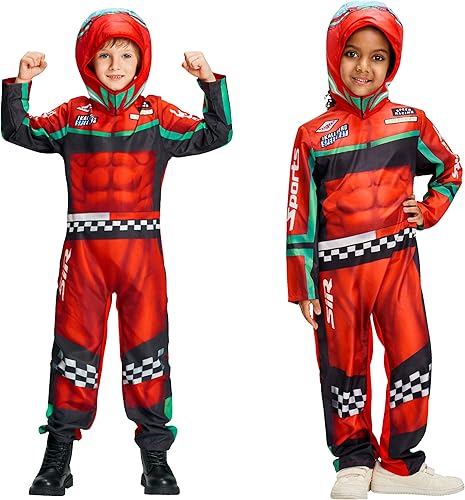 IKALI Disfraz de piloto de carreras para niños, juego de rol, regalos de cumpleaños, traje de fiesta para niños y niñas de 3 a 10 años disponible en Yaxa El Salvador