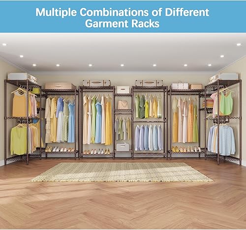 Vista 21 de VIPEK - Perchero resistente de 5 niveles, de alambre, para colgar ropa Negro