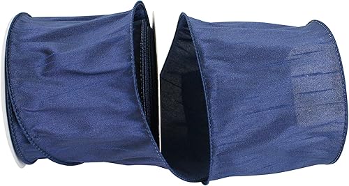 Miniatura 47 de Reliant Ribbon 92975W-056-10F Dupioni Supreme - Listón con borde de alambre, 4 pulgadas x 10 yardas, color menta