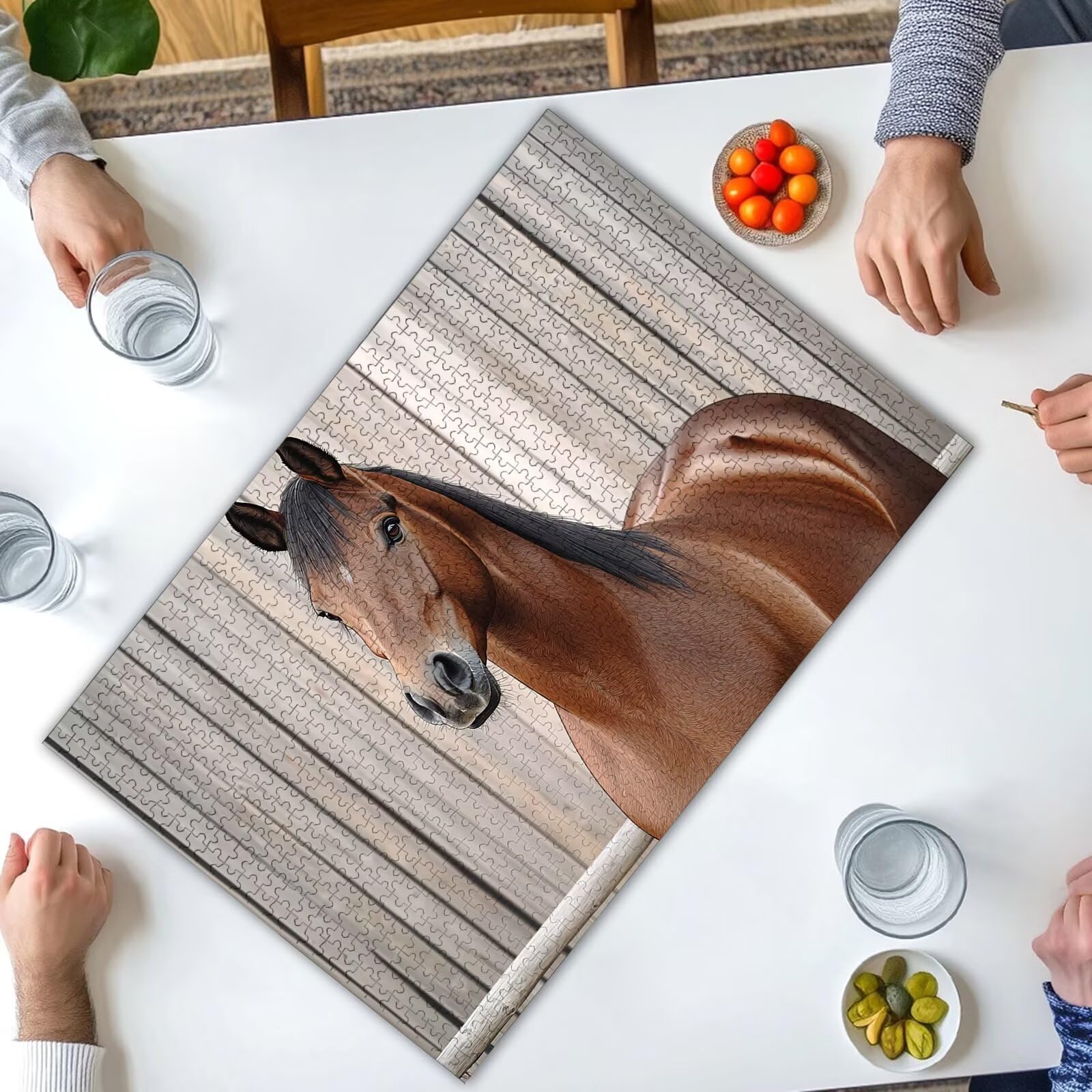 Puzzle 1500 Piezas, Puzzle Caballo con Caja para Adultos, DIY Animal Rompecabezas Madera para Adultos, 1500 Piezas Rompecabezas Desafiante, para Decoracion Hogar, Regalo Mujer, Regalo Hombres, -2828