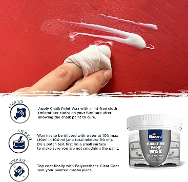 Furniture Paint Wax - 3.38 Fl Oz (100 ML) - Lasting Protective Finish, Fast Drying, Odor-Free, Non-Hazardous (Clear)