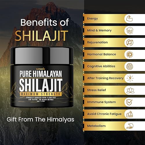Miniatura 5 de Shilajit - Resina orgánica pura del Himalaya, fórmula natural probada en laboratorio para hombres y mujeres, sin metales pesados, 600 mg de fuerza