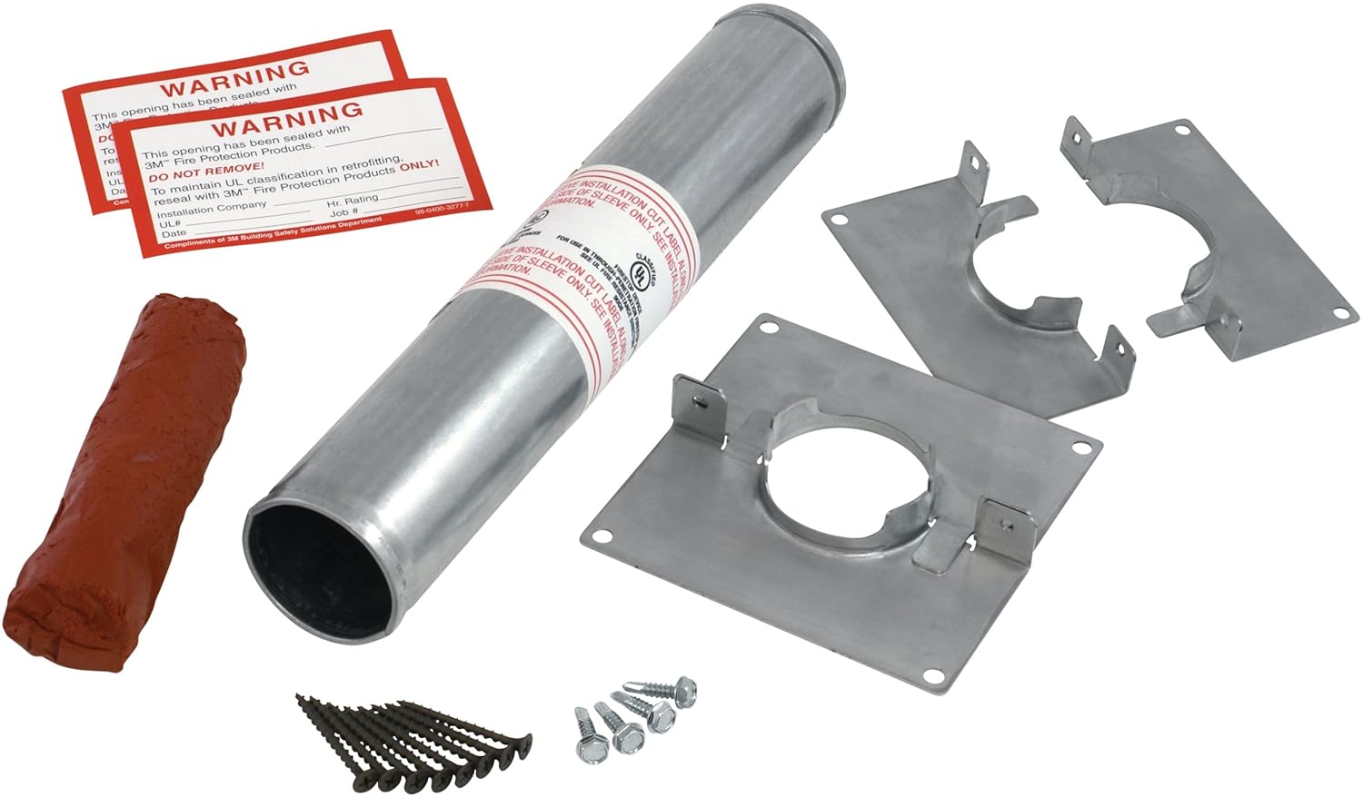 3M Fire Barrier Putty Sleeve Kit DT 200, 2 in Round, 1/case