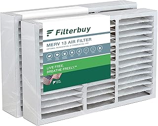 Filterbuy 17x26x4 Air Filter MERV 13 Optimal Defense (2-Pack), Pleated HVAC AC Furnace Air Filters Replacement for Lennox x6664 (Actual Size: 16.56 x 25.94 x 4.13 Inches)