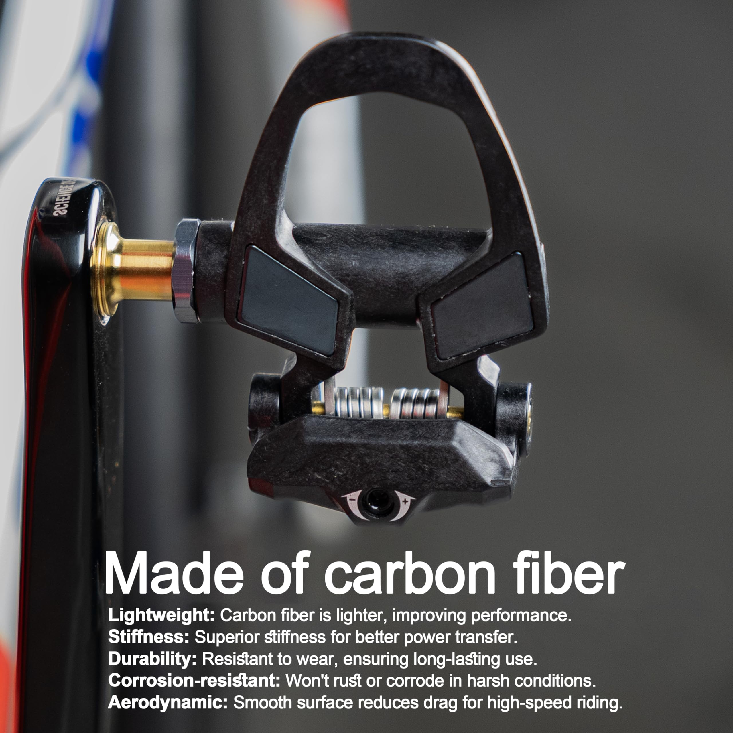 Thinvik Carbon-Ti 202 g (par) Pedales de bicicleta de carretera para Shimano SPD-SL – Ultralicht + Cleats, ajuste de 6°, eje 9/16 pulgadas, 53 mm