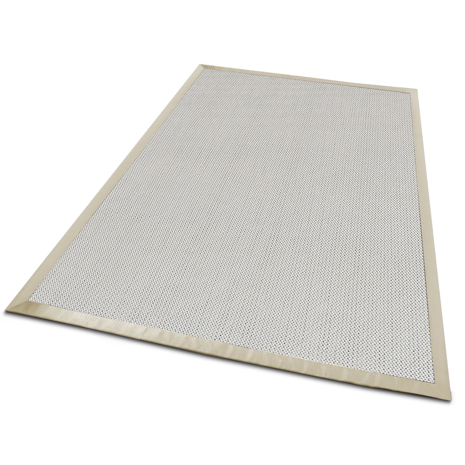 casa pura Outdoor-Teppich mit Bordüre | ideal für Terrasse, Balkon, Garten, Küche, Flur | aus Kunststoff wetterfest und rutschsicher | Viele Größen und Farben (Palermo, 70x130 cm)